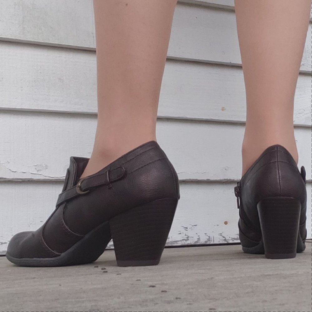 6.5m Womens Canyon River Blues Paige chuncky heel boot shoe brown bronze - Picture 5 of 11